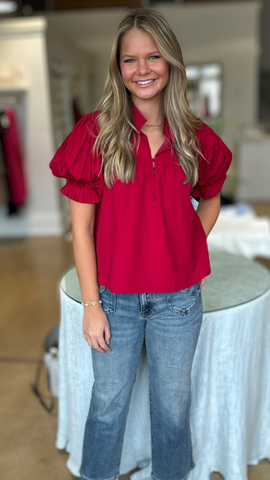 Ruby Smock V neck Blouse