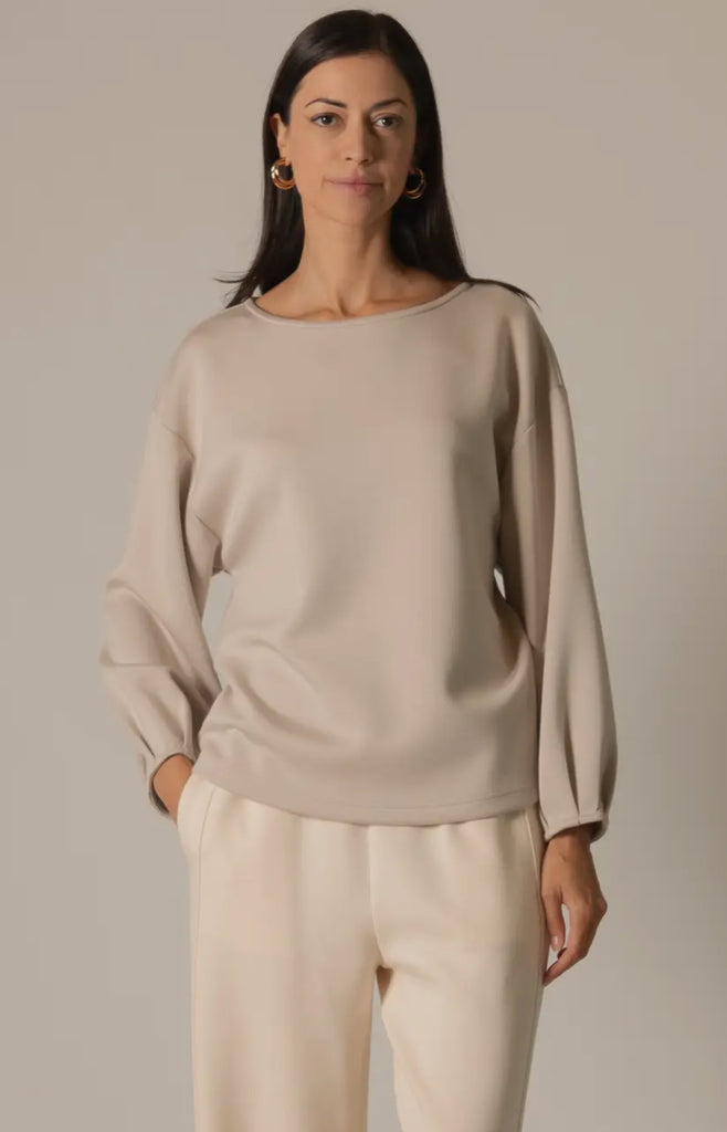 Taupe Drop Shoulder Modal Top