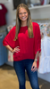 Scarlet Batwing Blouse