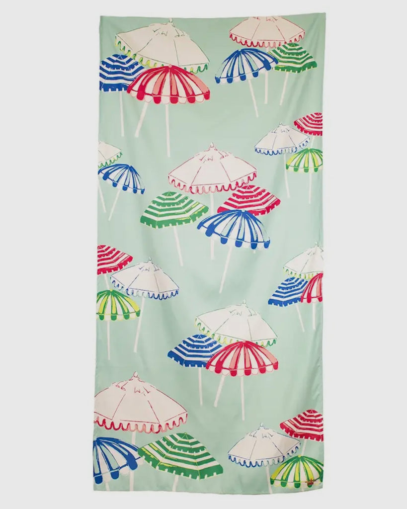 Mint Umbrella Beach Towel
