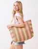 Pink Striped Tote