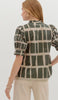 Olive blocked blouse