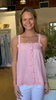 Pink Ruffle Detail Top
