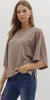 Mocha Elbow Top