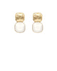 White Square Earrings