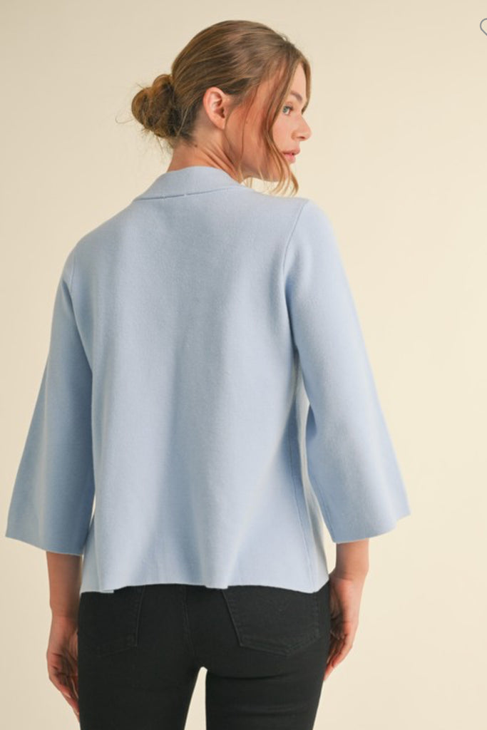 Baby Blue Bell Sleeve Sweater