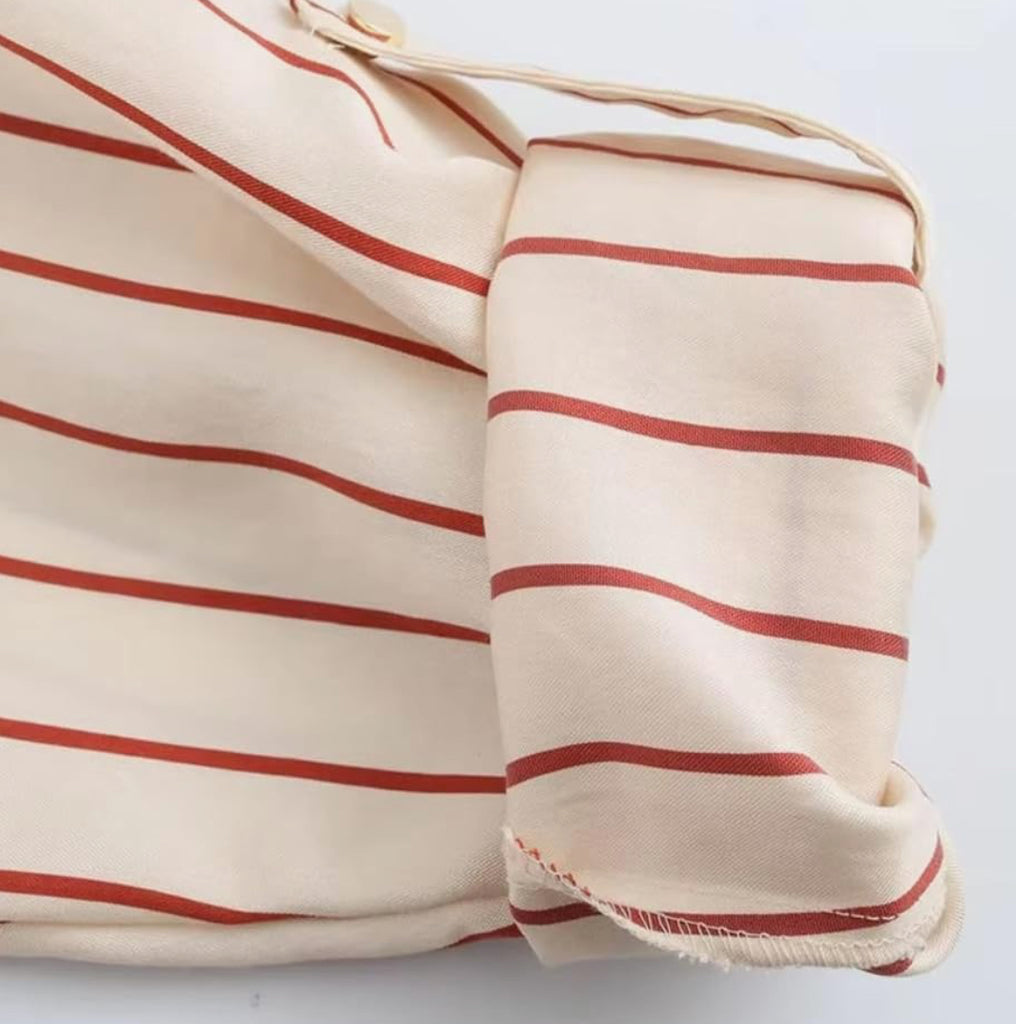 Stripe belter maxi dress
