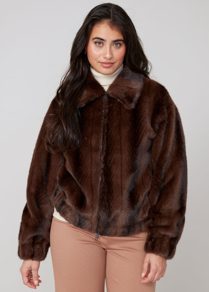 Chocolate Faux Fur Jacket