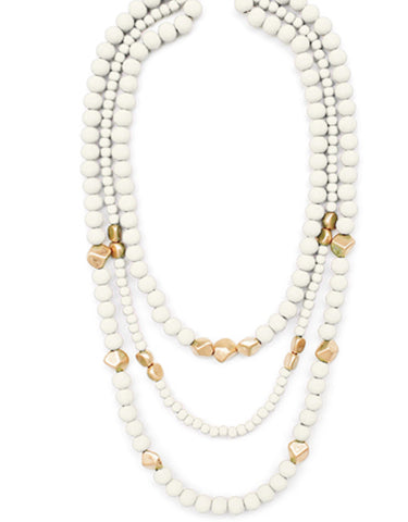Circle and Pearl Drop Necklace