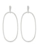 Silver Oval Drop earrings