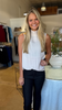 Oyster Ribbed Neck Sleeveless Top