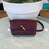 Burgundy Woven Crossbody