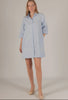 Blue Scallop Poplin Dress