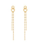 Knot and chain linear earrings