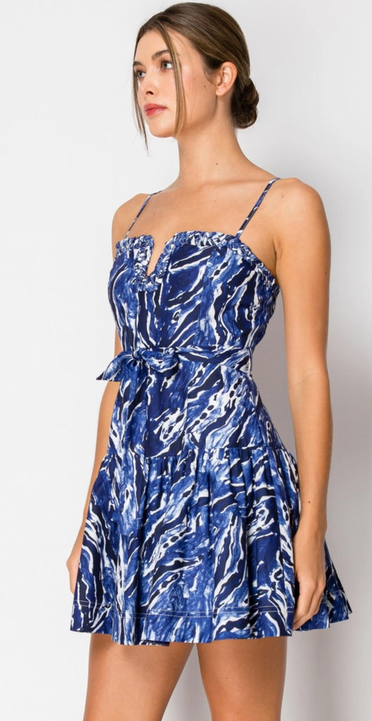 Blue Marble Loop Dress