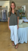 Olive V Neck Blouse