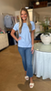 Blue Knit Tee