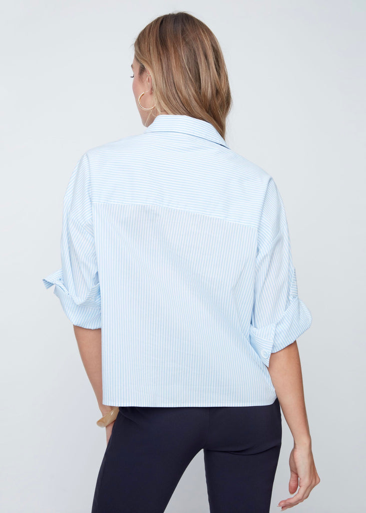 Chambray Striped Blouse