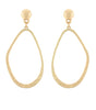 Gold hammered teardrop earrings