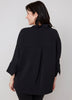Black Collard Button Blouse