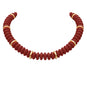 Crimson gold beaded necklace