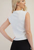 White Mock Knit Tank