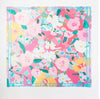 Pink floral silky scarf