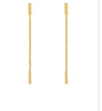 gold bar drop earrings