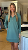 Green half zip dress