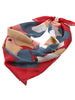 Red abstract silky scarf