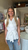 White wrapped blouse