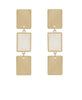 White square drop earrings