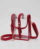 Red small clear crossbody