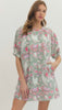 Pink Multi Print Dress