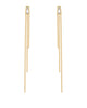 Baguette chain linear earrings