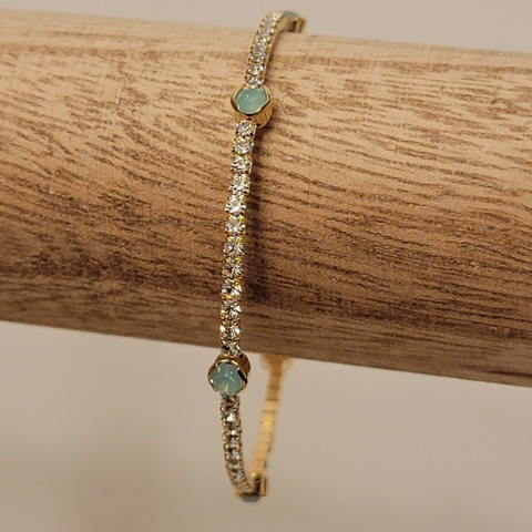 Green mini opal stone bracelet