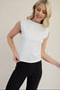 White Mock Knit Tank