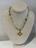 Cross and  stone beaded necklace