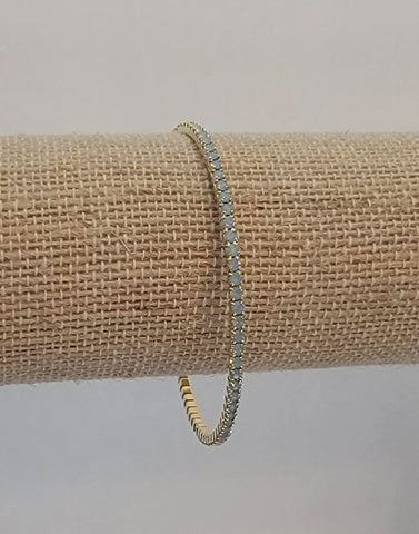 Gold oval bead bracelet