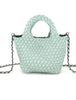 Mint quilted small crossbody