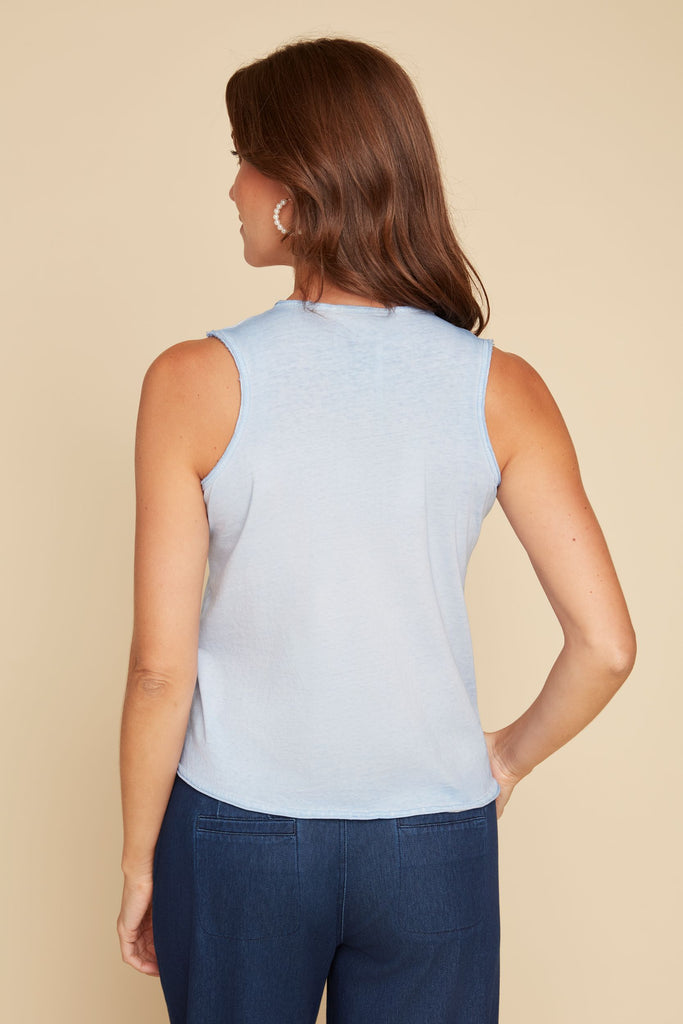 Blue Knit Tank