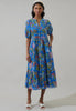 Floral Button Down Midi Dress