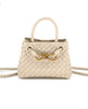 Khaki woven small crossbody