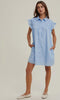 Sky Button Up Shirt Dress