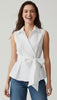 White wrapped blouse