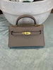 Taupe mini satchel bag