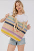 Blue Multi Stripe Beach Bag