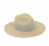 Blue striped straw hat
