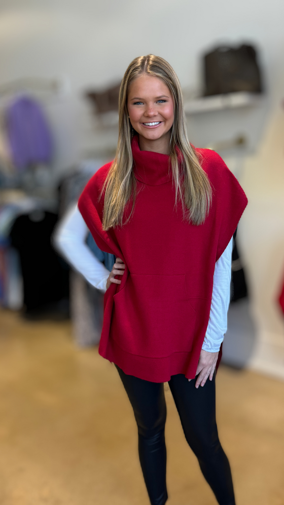 Scarlet Kanga Poncho