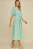 Mint V Neck Midi Dress